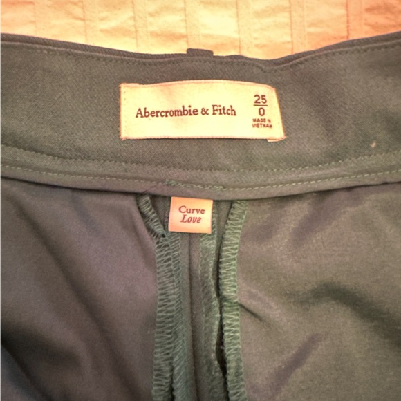 Curve Love A&F Sloane Tailored Wide Leg Pant Green - Picture 5 of 5